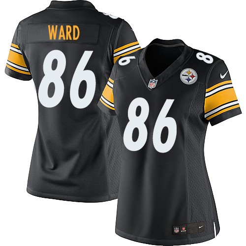 Women's Elite Hines Ward Nike Jersey Black Home - #86 NFL Pittsburgh Steelers